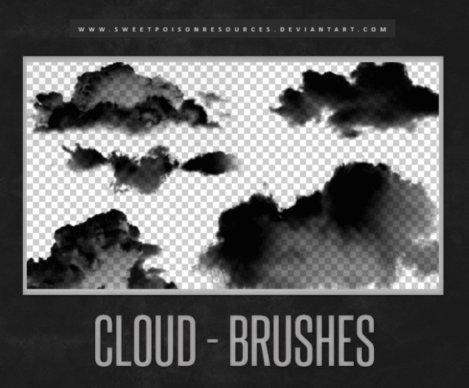 フォトショップ ブラシ Photoshop Brush 無料 雲 クラウド イラスト Cloud Brushes | Photoshop