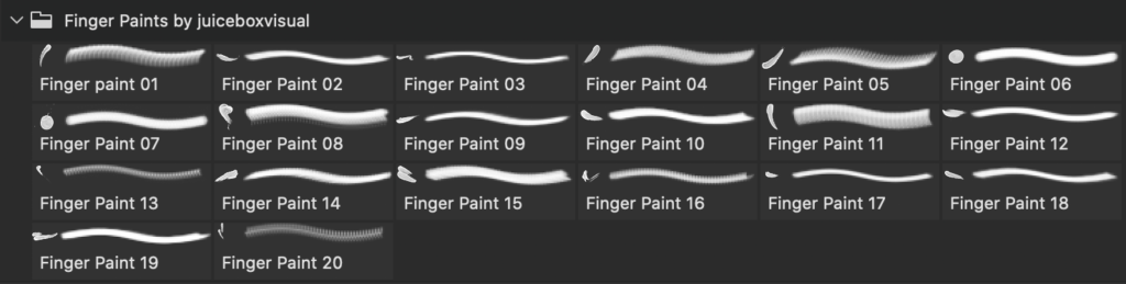 フォトショップ ブラシ Photoshop Brush 無料 イラスト インク ペンキ  Finger Paints
