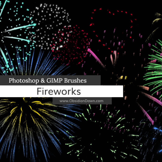 フォトショップ ブラシ Photoshop Brush 無料 イラスト 光 ビーム グリッター スパーク パーティクル 花火 Fireworks Brushes