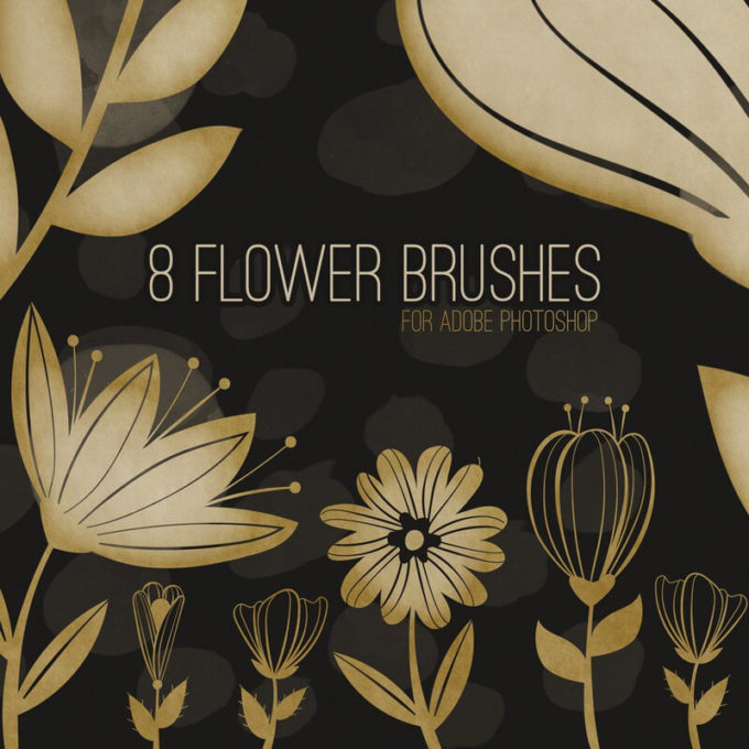 フォトショップ ブラシ Photoshop Brush 無料 Flower イラスト 花 フラワー 8 Free Flower Brushes