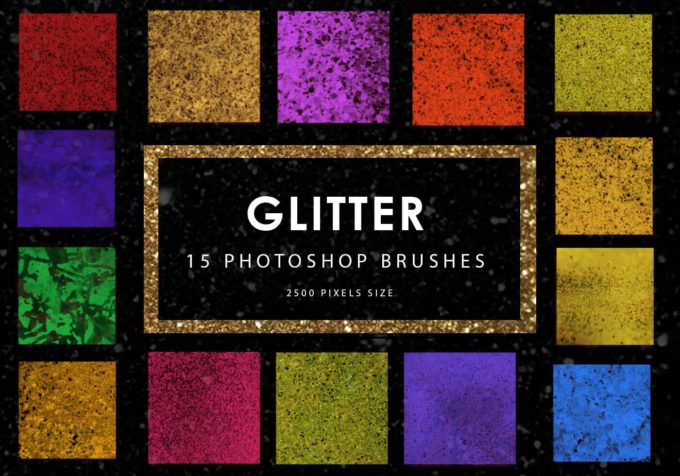 フォトショップ ブラシ Photoshop Brush 無料 イラスト グリッター 光 キラキラ Glitter Photoshop Brushes