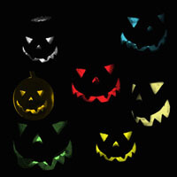 フォトショップ ブラシ 追加 無料 ハロウィン かぼちゃ ガボチャ 南瓜 ランタン イラスト Glowing Jack O' Lantern Brushes