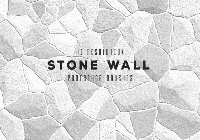 フォトショップ ブラシ Photoshop Brush 無料 イラスト ロック 岩 石 ストーン Hi Resolution Stone Wall Brushes