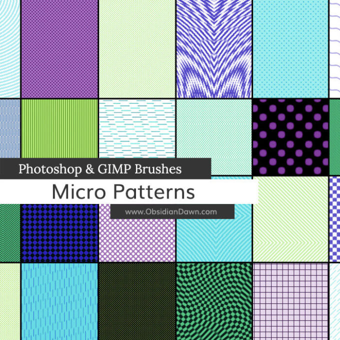 フォトショップ ブラシ Photoshop Pattern Brush 無料 イラスト 模様 パターン Micro Patterns Photoshop and GIMP Brushes