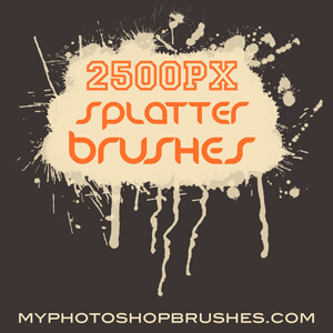 フォトショップ ブラシ テクスチャ キャンパス Photoshop Brush 無料 イラスト インク ペンキ 14 Hi Res Splatter Brushes
