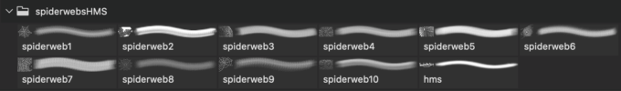 フォトショップ ブラシ Photoshop Brush 無料 クモ クモの巣 蜘蛛 スパイダー 10 Spider Web Brushes!