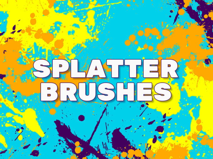 フォトショップ ブラシ Photoshop Brush 無料 イラスト インク ペンキ 16 Splatter Brushes