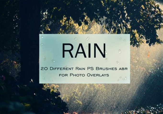 フォトショップ ブラシ Photoshop Brush 無料 イラスト RAIN レイン 雨  20 Rain PS Brushes Abr