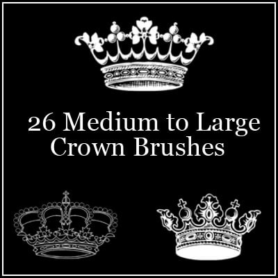 フォトショップ ブラシ Photoshop Crown Brush 無料 イラスト クラウン 冠 王冠 Crown Brushes
