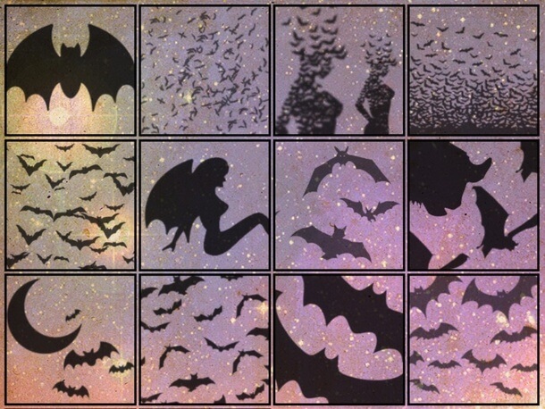 フォトショップ ブラシ 追加 無料 ハロウィン こうもり バット イラスト Bat-Brush-Set