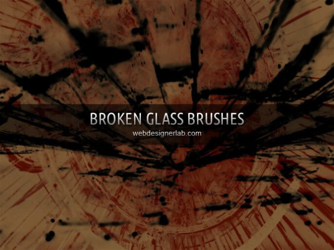 フォトショップ ブラシ Photoshop Brush 無料 イラスト クラック ひび割れ ヒビ 亀裂 ガラス Broken Glass Brushes