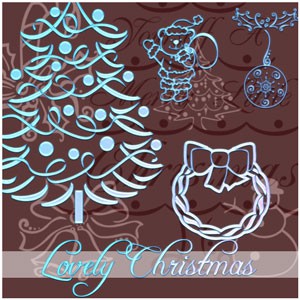 フォトショップ ブラシ Photoshop Brush 無料 イラスト クリスマス 聖夜 サンタ Lovely_Christmas_by_Atenaispd