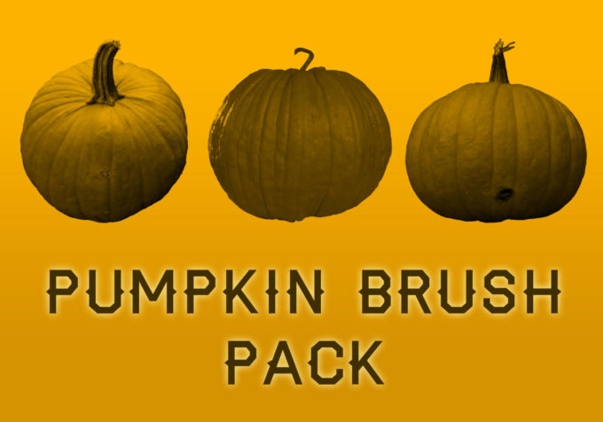 フォトショップ ブラシ 追加 無料 ハロウィン パンプキン 南瓜 カボチャ かぼちゃ Pumpkin Brush Pack