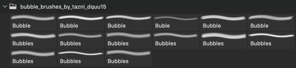 フォトショップ ブラシ Photoshop Brush 無料 イラスト 泡 バブル Bubbles Brushes Set