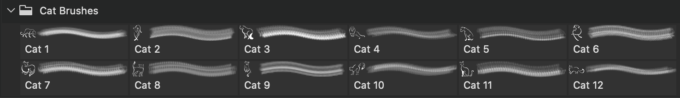 フォトショップ ブラシ Photoshop cat Kittie Brush 無料 イラスト 猫 キャット Cat Brushes