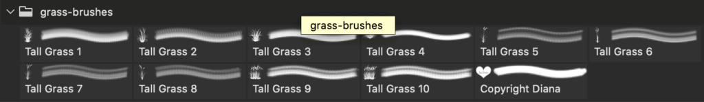 フォトショップ ブラシ Photoshop Brush 無料 イラスト 草 雑草 植物 葉 プランツ 20 Free Grass Brushes
