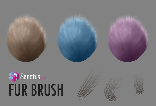 フォトショップ ブラシ テクスチャ キャンパス Photoshop Brush 無料 イラスト 毛 髪の毛 毛皮 Fur-Brush