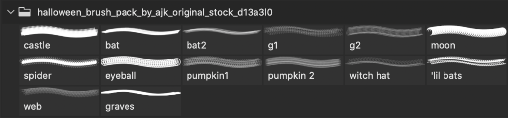 フォトショップ ブラシ 無料 ハロウィン カボチャ ランタン イラスト Halloween Brush pack