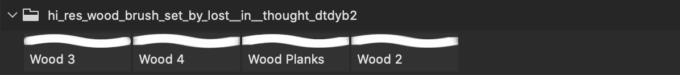 フォトショップ ブラシ Photoshop Brush 無料 イラスト 木 ウッド 木目 Hi-Res Wood Brush Set