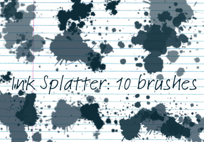 フォトショップ ブラシ Photoshop Brush 無料 イラスト インク ペンキ Ink Splatter Brushes