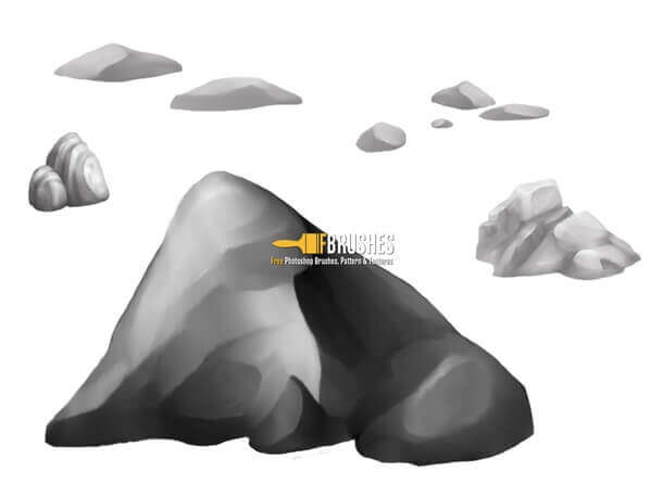 フォトショップ ブラシ Photoshop Brush 無料 イラスト ロック 岩 石 ストーン Painted rocks