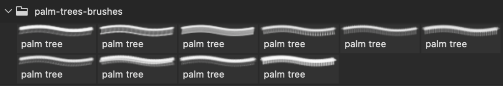 フォトショップ ブラシ Photoshop Brush 無料 イラスト 木 森 林 ハロウィーン Palm Trees Brushes for PS