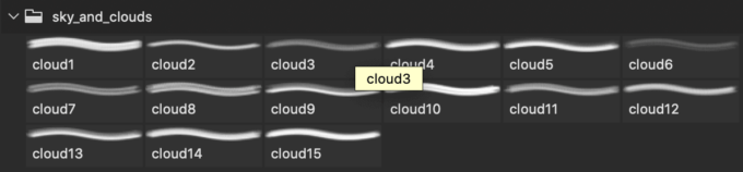 フォトショップ ブラシ Photoshop Brush 無料 イラスト 雲 クラウド Sky and Clouds Brushes