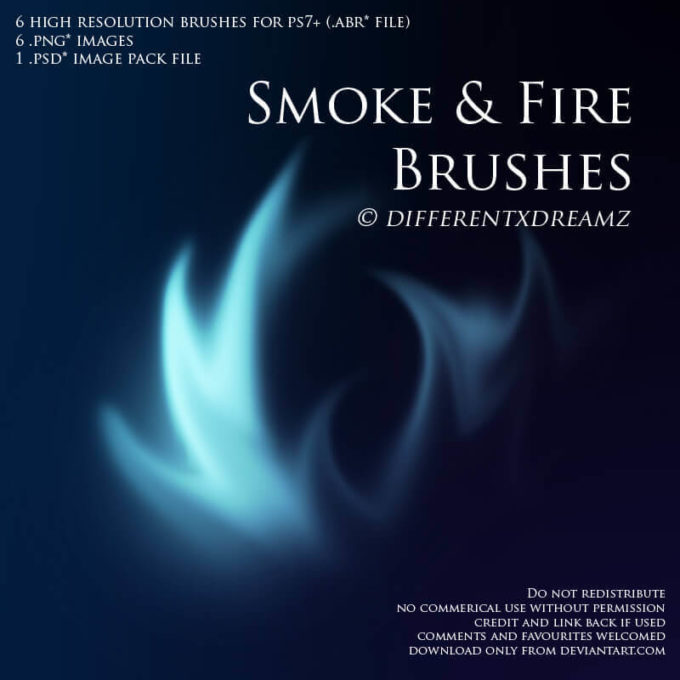 フォトショップ ブラシ 追加 おすすめ Photoshop Brush 無料 イラスト 煙 スモーク Smoke and Fire Brushes