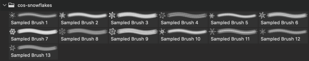 フォトショップ ブラシ Photoshop Brush 無料 イラスト クリスマス 聖夜 冬 雪 スノーフレーク 結晶 Snowflake Brushes