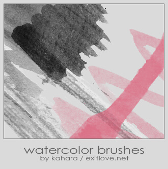 フォトショップ ブラシ Photoshop Brush 無料 イラスト 水彩 インク ペンキ watercolor brushes