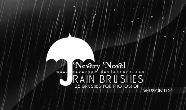 フォトショップ ブラシ Photoshop Brush 無料 イラスト RAIN レイン 雨  Rain Brushes