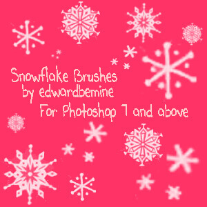 フォトショップ ブラシ Photoshop Brush 無料 イラスト クリスマス 聖夜 冬 雪 スノーフレーク 結晶 101 Snowflake Brushes