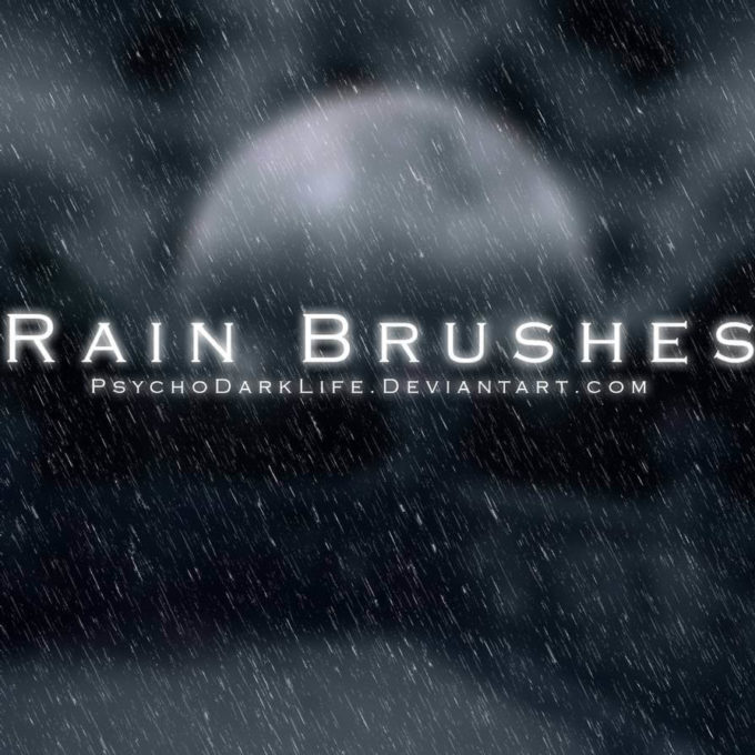 フォトショップ ブラシ Photoshop Brush 無料 イラスト RAIN レイン 雨  Rain Brushes