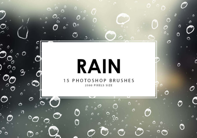 フォトショップ ブラシ Photoshop Brush 無料 イラスト RAIN レイン 雨  20 Rain Photoshop Brushes