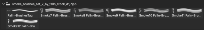 フォトショップ ブラシ 無料 煙 スモーク Smoke Brushes Set 2
