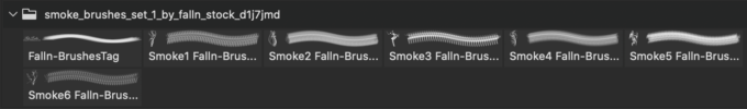 フォトショップ ブラシ 無料 煙 スモーク Smoke Brushes Set 1