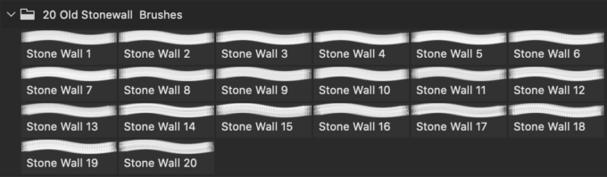 フォトショップ ブラシ Photoshop Brush 無料 イラスト ロック 岩 石 ストーン Stone Wall PS Brushes