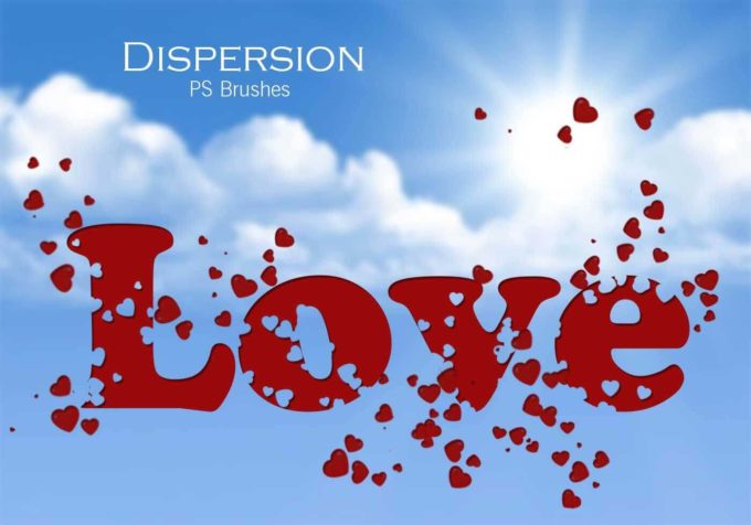 フォトショップ ブラシ 無料 ハート Photoshop Heart Brush Free abr 20 Dispersion Heart PS Brushes Abr. Vol.13