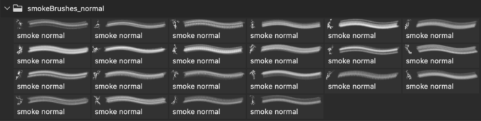 フォトショップ ブラシ Photoshop Brush 無料 イラスト 煙 スモーク 22 Normal Smoke Brushes