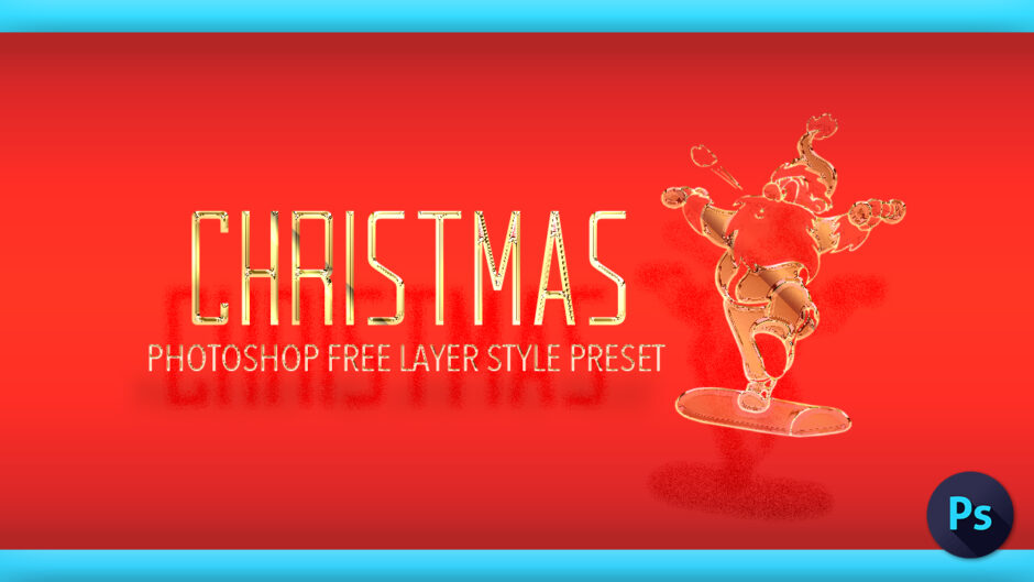 Photoshop Free Layer Style Preset Christmas asl フォトショップ 無料 クリスマス サンタクロース プリセット サムネイル 素材