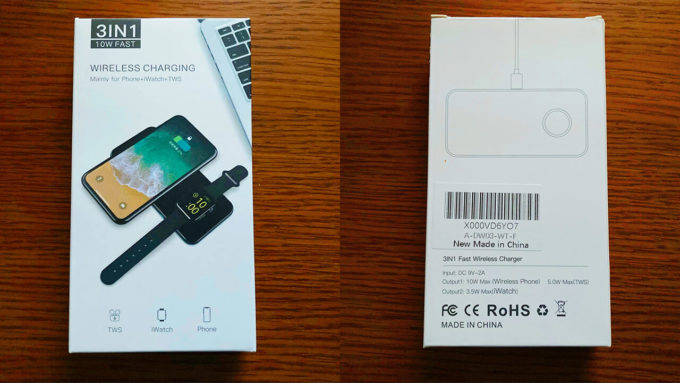 卓上ワイヤレス充電器 Aouevyo 注文 到着