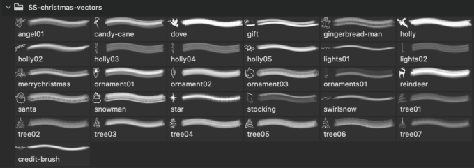 Photoshop 全て無料 クリスマスを表現できるブラシセット Abr Adobe信者nextistの動画編集が楽しくなる小ネタブログ Nextist Skill Box