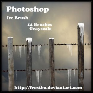 フォトショップ ブラシ 無料 クリスマス アイス 氷 Photoshop Christmas ice Brush Free abr Ice Brush for Photoshop