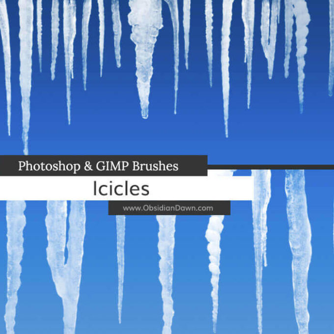 フォトショップ ブラシ Photoshop Ice Frozen Brush 無料 イラスト 氷 つらら アイス Icicles Photoshop and GIMP Brushes