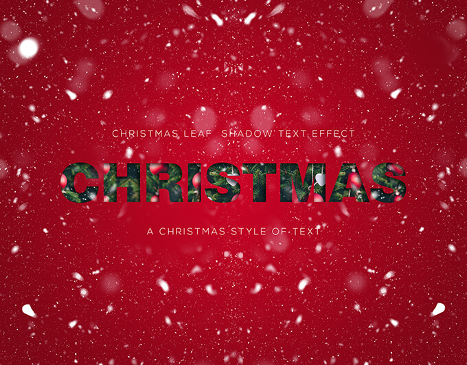Photoshop Christmas Text Effect Xmas フォトショップ クリスマス テキストエフェクト