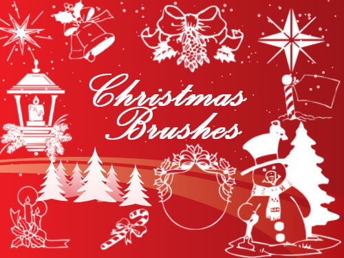 フォトショップ ブラシ 無料 クリスマス サンクロース 聖夜 Photoshop Santa Claus Brush Free abr 24 Christmas Brushes for Photoshop Vol.1