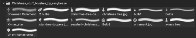 フォトショップ ブラシ 無料 クリスマス オーナメント 飾り 無料 Photoshop Christmas Ornament Brush Free abr Christmas Ornaments