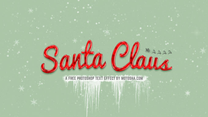 Photoshop Christmas Text Effect Xmas フォトショップ クリスマス テキストエフェクト Free Photoshop Santa Claus Text Effect