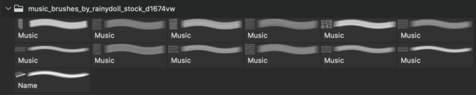 Adobe CC フォトショップ ブラシ Photoshop Music Note Brush 無料 イラスト 音楽 音符 楽譜 譜面 Music Brushes