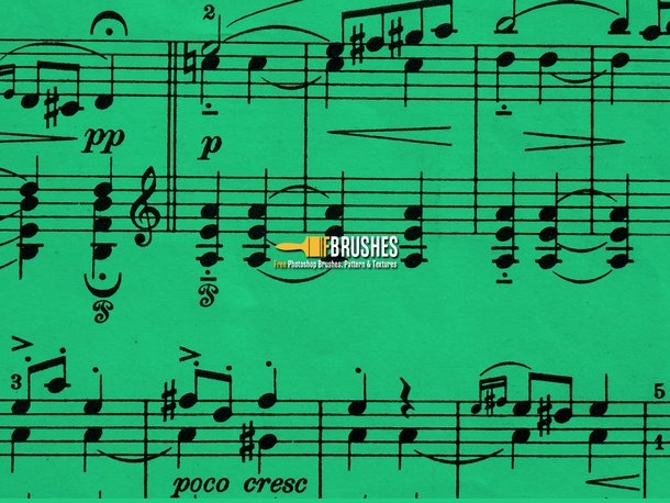 Adobe CC フォトショップ ブラシ Photoshop Music Note Brush 無料 イラスト 音楽 音符 楽譜 譜面 Musical Note Scales